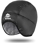 Botack Duck Down Earflap Hat, Ultra Lightweight Waterproof Windproof Down Fleece Warm Beanie Hat ...