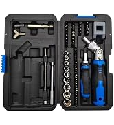 Ratcheting Screwdriver Set, 69 in 1 Socket Set & Magnetic Screwdriver Bit Set with Rotatable Ratc...