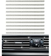 AOCISKA 10 Pieces Rhinestone Car Air Conditioner Decoration Strip for Vent Outlet, Bling Car Air ...