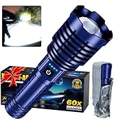 Grentay Super Bright Rechargeable LED Flashlights, True 2500000 High Lumens, Powerful Tactical Fl...