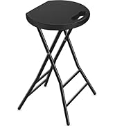 TAVR Furniture Portable Folding Chair with Handle, Heavy Duty Round Fold Stool Chair with 550lbs ...