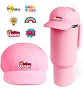 Tizuxa Baseball Cap Dustproof Lid for Stanley Cup Lid Cover, with 7pcs Cap Charms Decorative Dust...