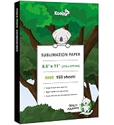 Koala Sublimation Paper 150 sheets 8.5x11 inches for Heat Transfer DIY Gift Compatible with Inkje...