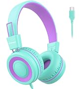 Cowyawn USB Type C Kids Headphones for School, Wired Toddler Headphones, 94dB Volume Limited, HD ...