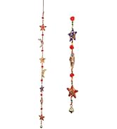 Decorative Moon and Star Indian Hanging string Garlands Latkan with Bell Wall Hanging Wedding Par...