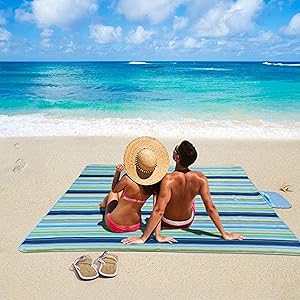 Roll over image to zoom in Portable Picnic Blanket Extra Large Outdoor