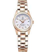 Automatic Watch Fashion Women's Analog Watches Stainless Steel Link Waterproof Ladies Luxury Dres...