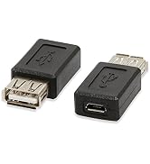 ELECTOP 2 Pack USB 2.0 A Female to USB Micro Female Adapter Converter