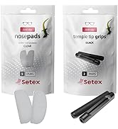 Setex Eyeglass Gecko Grip Bundle, Temple Tip Grips (2 Black Pair) + Ultra Thin Anti Slip Eyeglass...