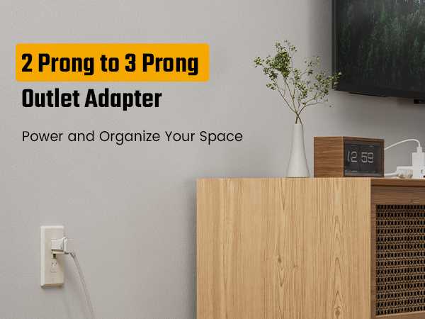 2 prong to 3 prong outlet adapter