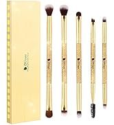 DUcare Eyeshadow Brush Set Duo End Eye Makeup Brushes Golden Glitter Professional Eyeshadow Brush...