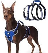 PUPTECK Escape Proof Dog Harness with Padded Handle, No Pull Pet Vest Harness Durable Reflective ...