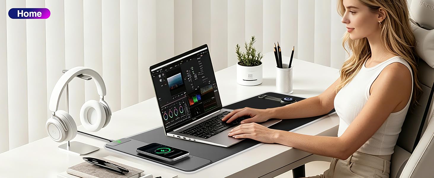 RGB Gaming Mouse Pad with Wireless Charging