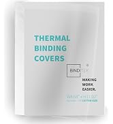 Binditek 10 Pack Thermal Binding Presentation Covers, 1/8 Inch Spine, Holds 30 Sheets, Ultra Clea...