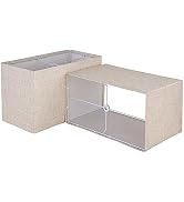 Ruiever Square Lampshades Set of 2, Linen Lampshades L12.6"x W6.7" x H8.07" High, Easy Assembly R...