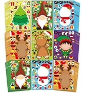 42 Sheets Christmas Party Favors Stickers, Make Your Own Sticker Crafts, Christmas Gifts for Kids