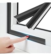 118 Inch Window Weather Stripping Door Seal Strip for Bottom and Side of Door,Self Adhesive PU Fo...