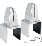 2 Packs Sneeze Guard Support, Aluminum Vertical Partition Board Clamp, Acrylic Desk Divider Suppo...