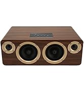 GOWENIC Retro Wooden Bluetooth Speaker, Home Audio Wireless HiFi Speakers with Super Bass, Deskto...
