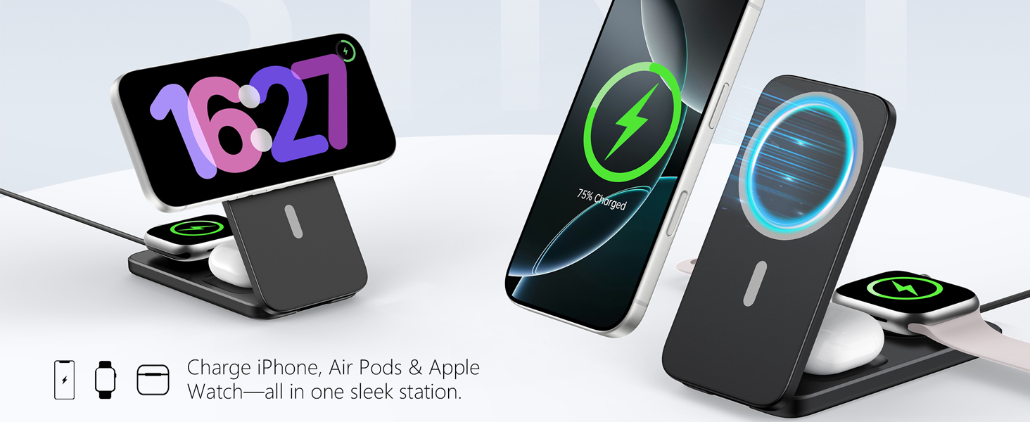 3 in 1 wireless charging station