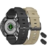 VELEYOK Nylon Watch Bands Compatible with Garmin Fenix 8 AMOLED 51mm/Fenix 7X/7X pro/6X/6X pro/5X...