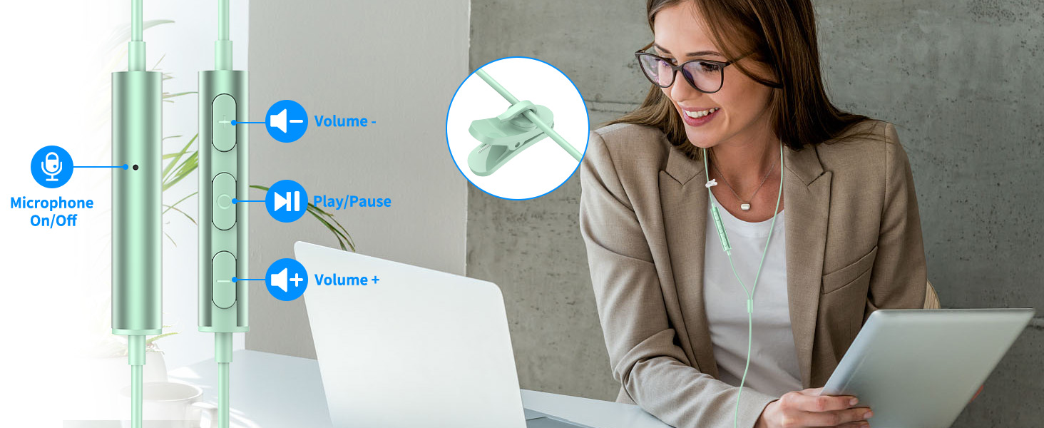 usb earbuds headphones with microphone