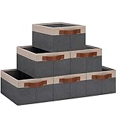 GhvyenntteS Storage Baskets for Shelves, 6 Pack Storage Baskets for Organizing, Foldable Fabric S...