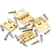 1Set 1/12 Miniature Door Hinges 4Pcs and Screws 16Pcs Dollhouse Decoration Accessories,Dollhouse ...