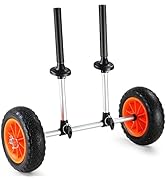 VEVOR Kayak Cart, 280lbs Load Capacity with 10 Inch Solid Tires, Heavy Duty Detachable Canoe Trol...