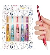 Aeelike Crochet Hooks Set, 6.0mm-10.0mm Ergonomic Crochet Hooks with Long Floral Handle-Super Shi...
