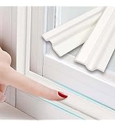 118 Inch Window Weather Stripping Door Seal Strip for Bottom and Side of Door-White,Self Adhesive...