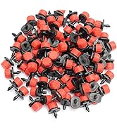 50 PCS Adjustable Irrigation drip emitter, Miniature drip Sprinkler 1/4 inch for Watering Systems...