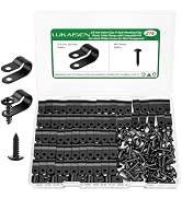 lukaisen 216PCS 3/8" Nylon Cable Clamps Set with Screws for Wire Management | Plastic Wire Clips ...