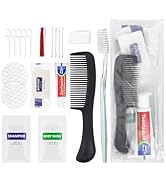 50 Sets Personal Hygiene Kit Bulk, Disposable Toothbrushes with Toothpaste Floss Comb Soap Cover ...