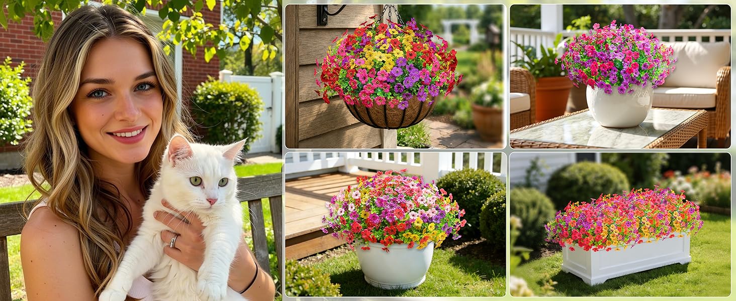 outdoor artificial flowers