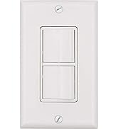 Baomain Duplex Rocker Switch 15 Amp, 120 Volt, Single-Pole AC Combination Switch, Commercial Grad...