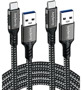 Aoybevty USB A to USB C Cable 3.3ft+6.6ft, 10Gbps Data Transfer and 60W 3A Fast Charging 3.1/3.2 ...
