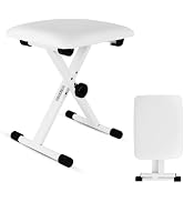 5 CORE Keyboard Bench Pair X Style Piano Stool Thick Padded 12 to 18.5 inch Adjustable Keyboards ...