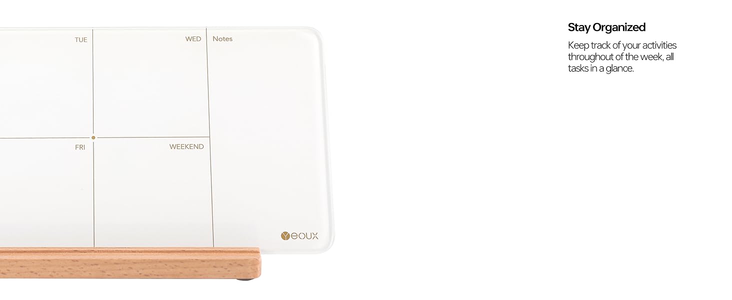 Desk weekly whiteboard, weekly to do planner dry erase for desktop -YX210503