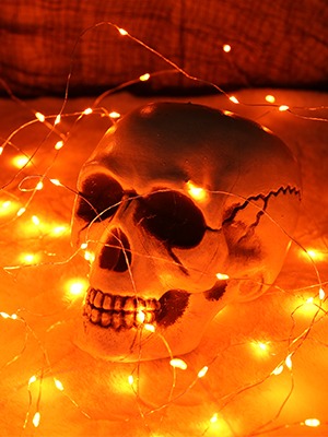 orange halloween lights