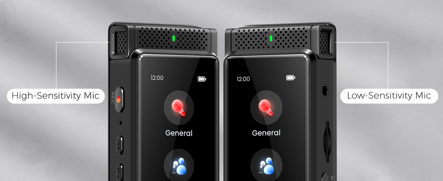 Digital Voice Recorder with Double Mic