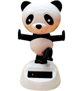 Black White Panda Dancing Doll | Solar Swing Panda | Dancing Panda Ornament, Solar Powered Panda,...