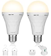 Ostwiki 2 Pack Rechargeable Light Bulb,Emergency Light Bulbs for Power Outage Hurricane Camping 9...