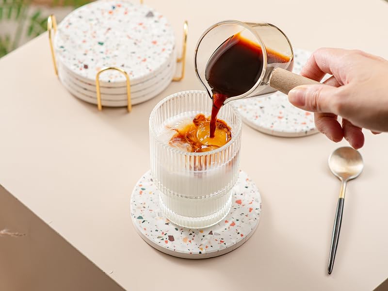 absorbent terrazzo coasters