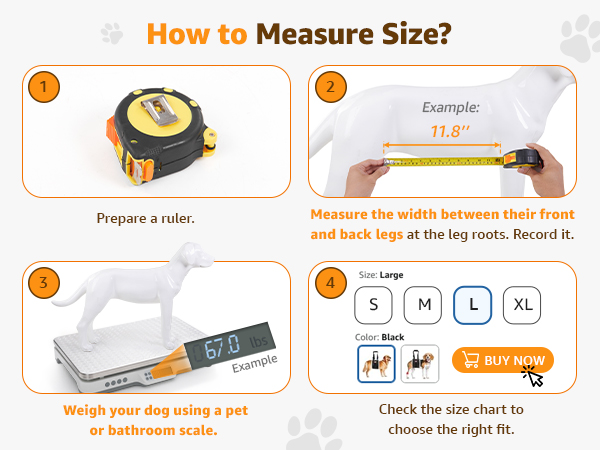 Dog Lift Harness Adjustable Dog Sling for Large Dogs Lift Support and Rehab Harness for Weak Rear