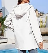 Zando Packable Rain Jacket Women Waterproof - Raincoat for Women Lightweight Hooded Outdoor Windb...