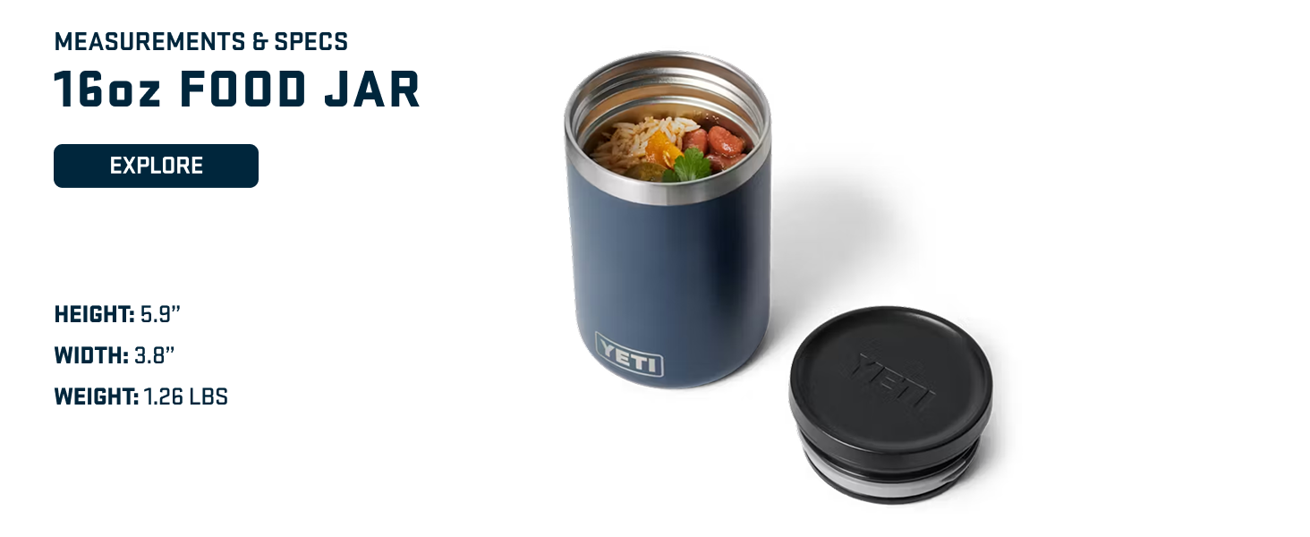 16 oz rambler food jar