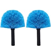 2 Pack Blue Robust Cobweb Duster Head Brush//Superior Twist-On Web Cleaning Tool//Spider Web Remo...