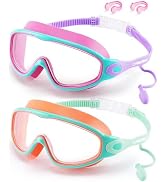 WIN.MAX Swimming Goggles 2 Pack Anti Fog Anti UV Clear View for Men Women Boys Girls,Swim Goggles...