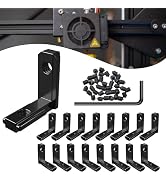 TEOYNGU Black 2020 Aluminum Extrusion Connectors L-Shape Interior Corner Joint Bracket (16PCS )